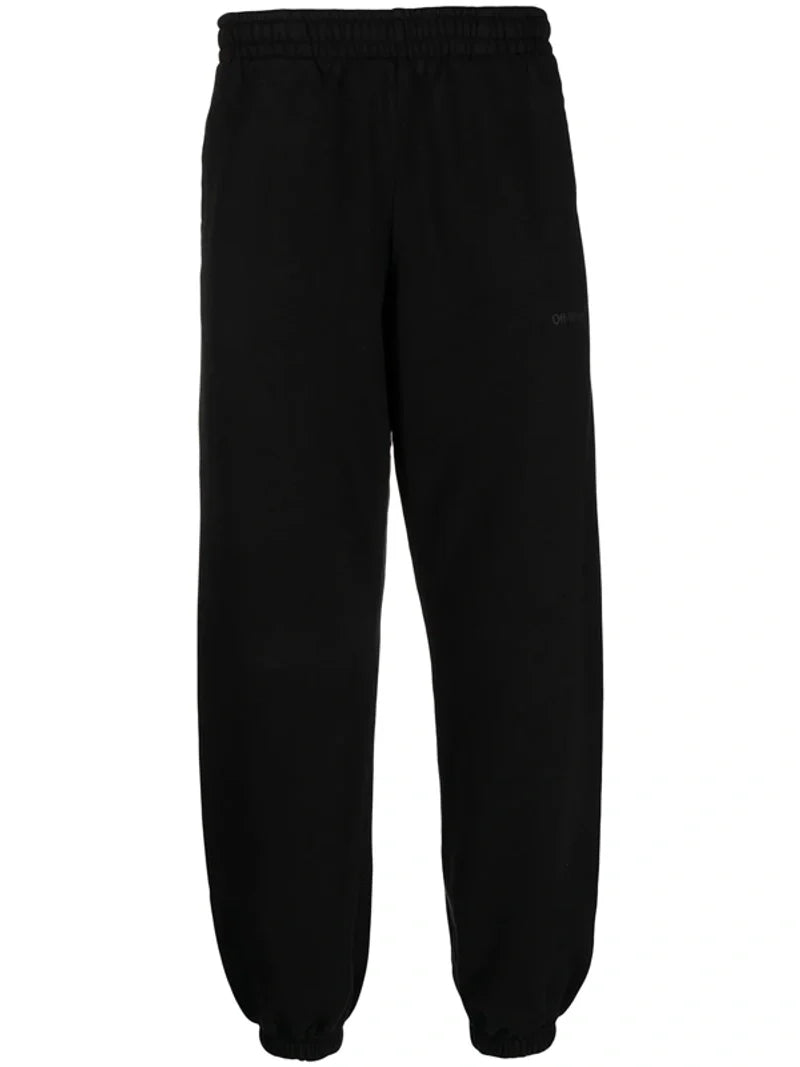 Off-White Diagonal Tab Printed Joggers in Black