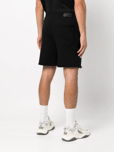 Amiri Lime MA Logo Printed Shorts in Black