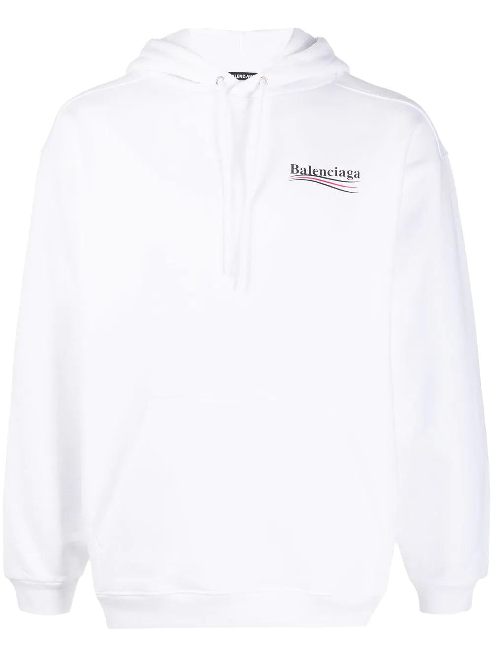 Balenciaga Political Campaign Logo Hoodie in White