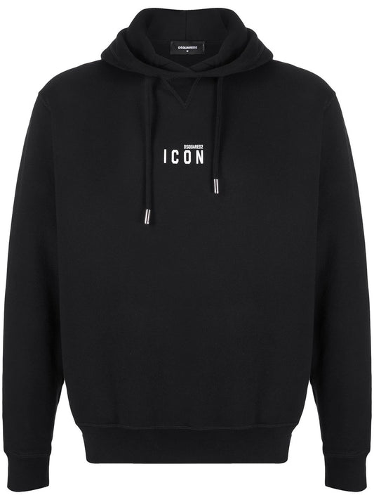 Dsquared2 Small Icon Print Hoodie in Black