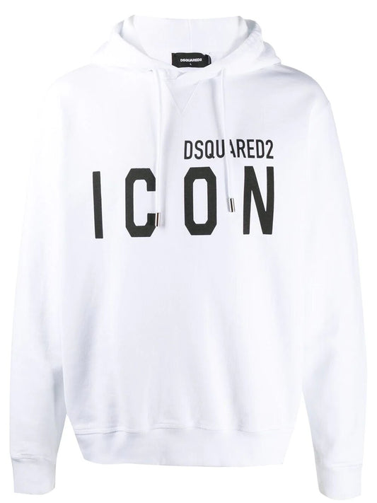 Dsquared2 Icon Print Hoodie in White