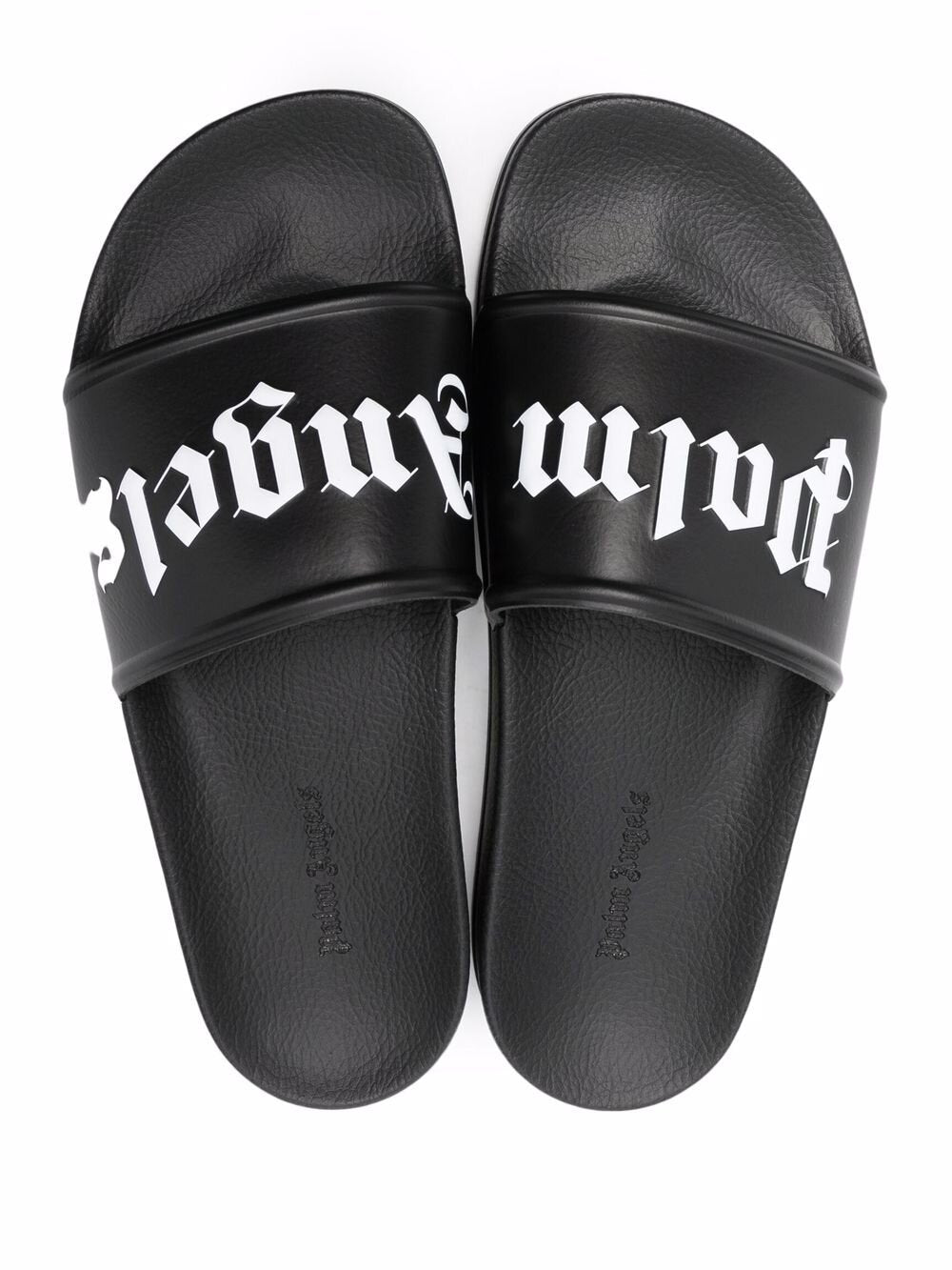 Palm Angels Logo-Print Sliders in Black