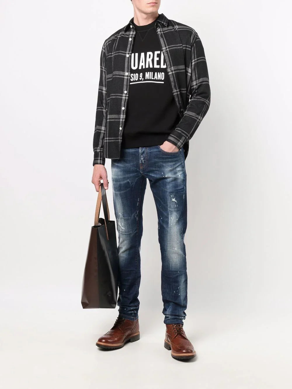 Dsquared2 Ceresio9 Milano Print Sweatshirt in Black