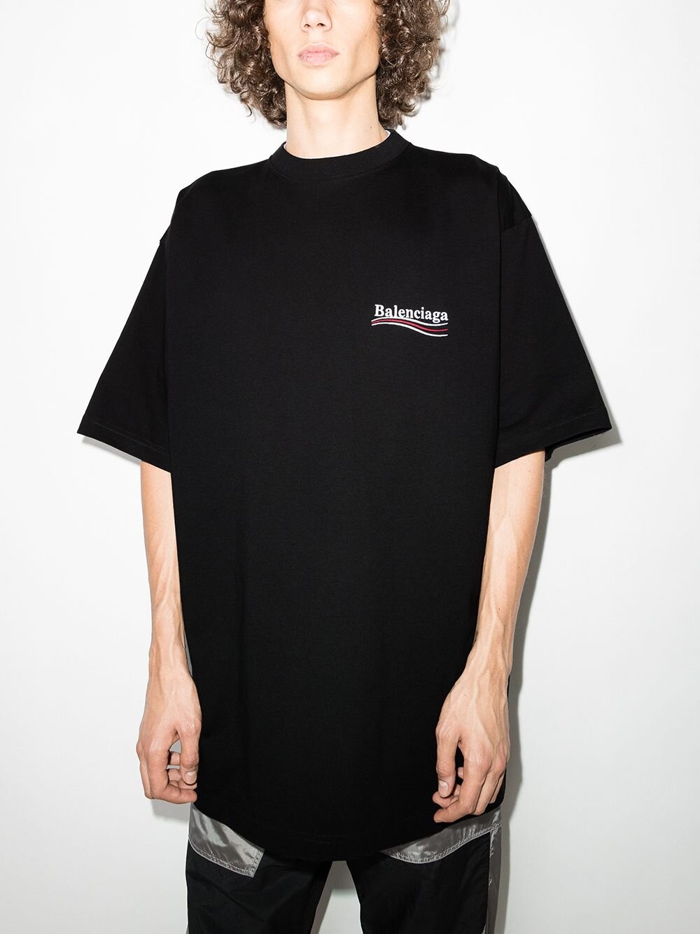 Balenciaga Political Campaign Printed Logo Oversized T-shirt Black