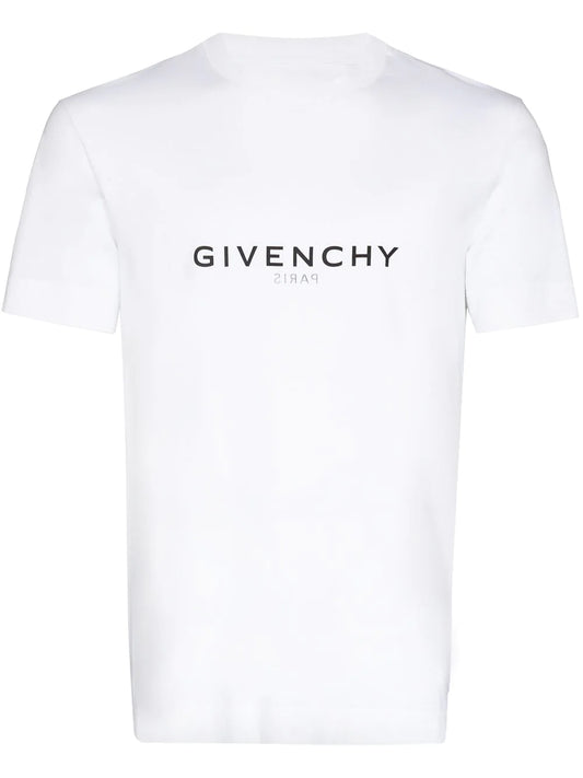 Givenchy Reverse Paris Logo Print Oversized T-Shirt in White