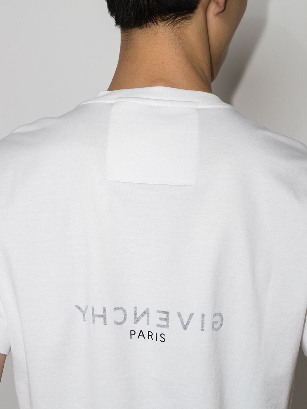 Givenchy Reverse Paris Logo Print Oversized T-Shirt in White