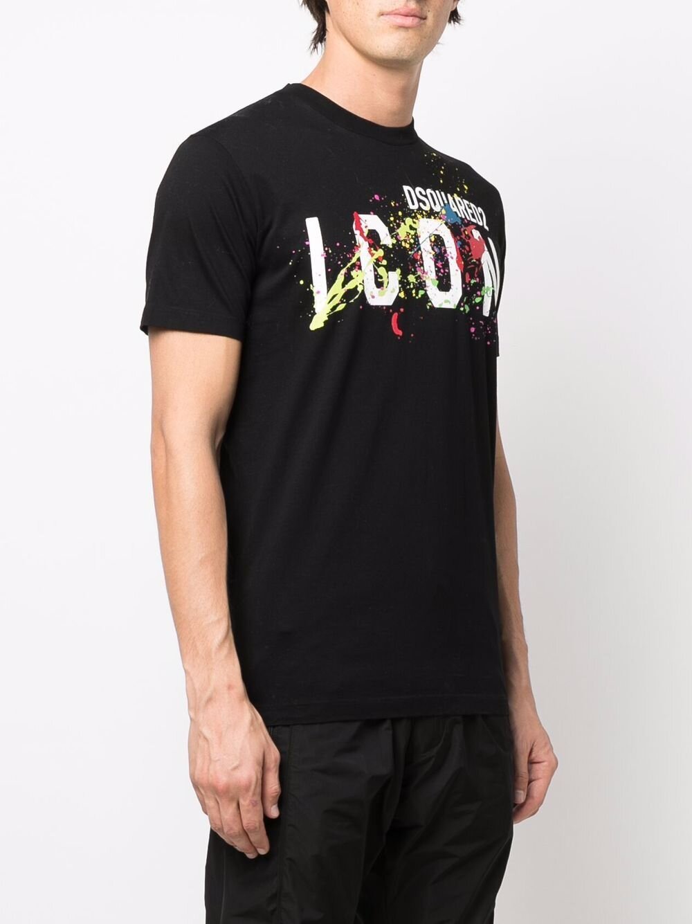 Dsquared2 Icon Paint Splattered T-shirt Black