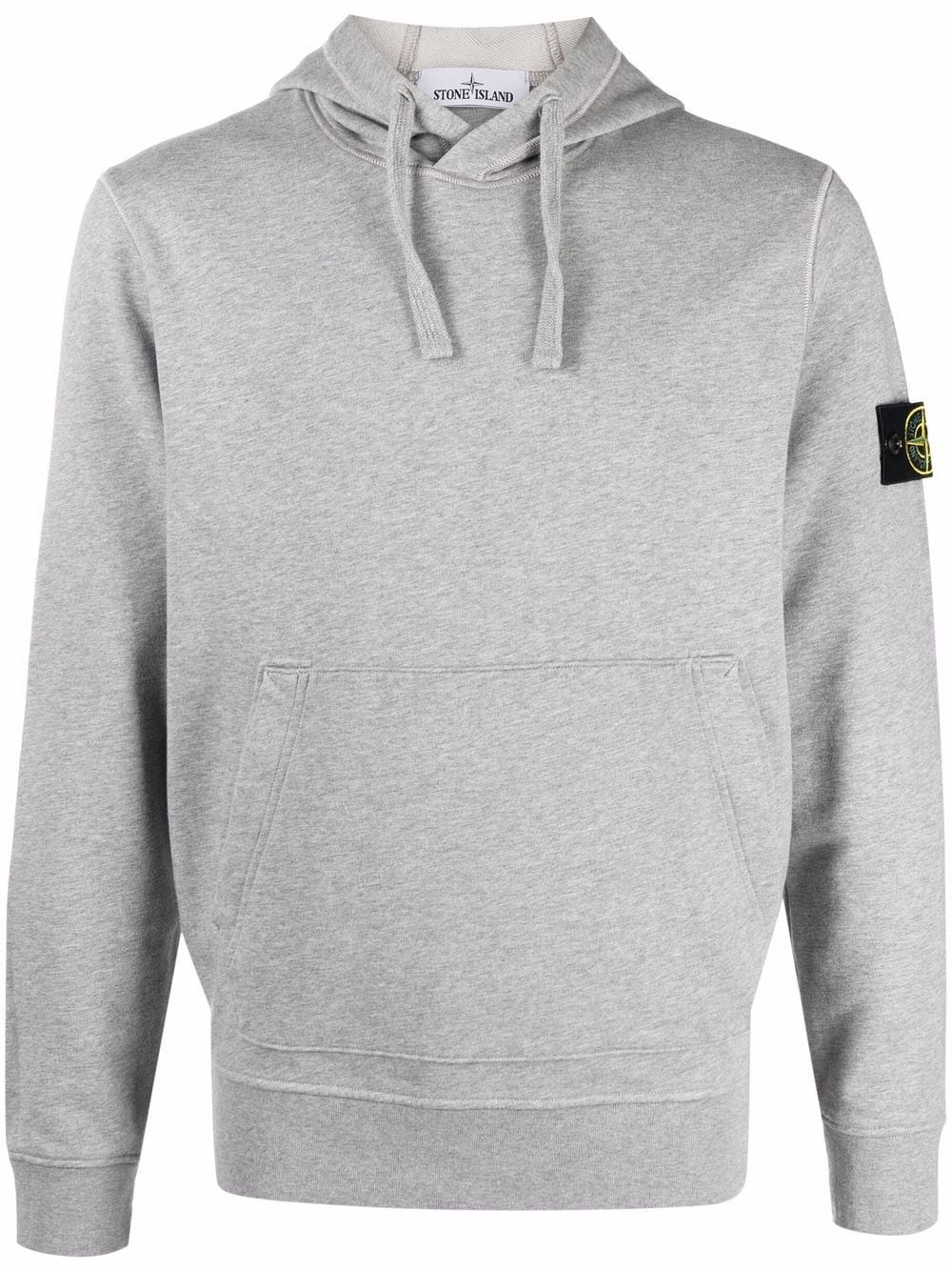 Stone Island Compass-badge Logo Hoodie in Grey