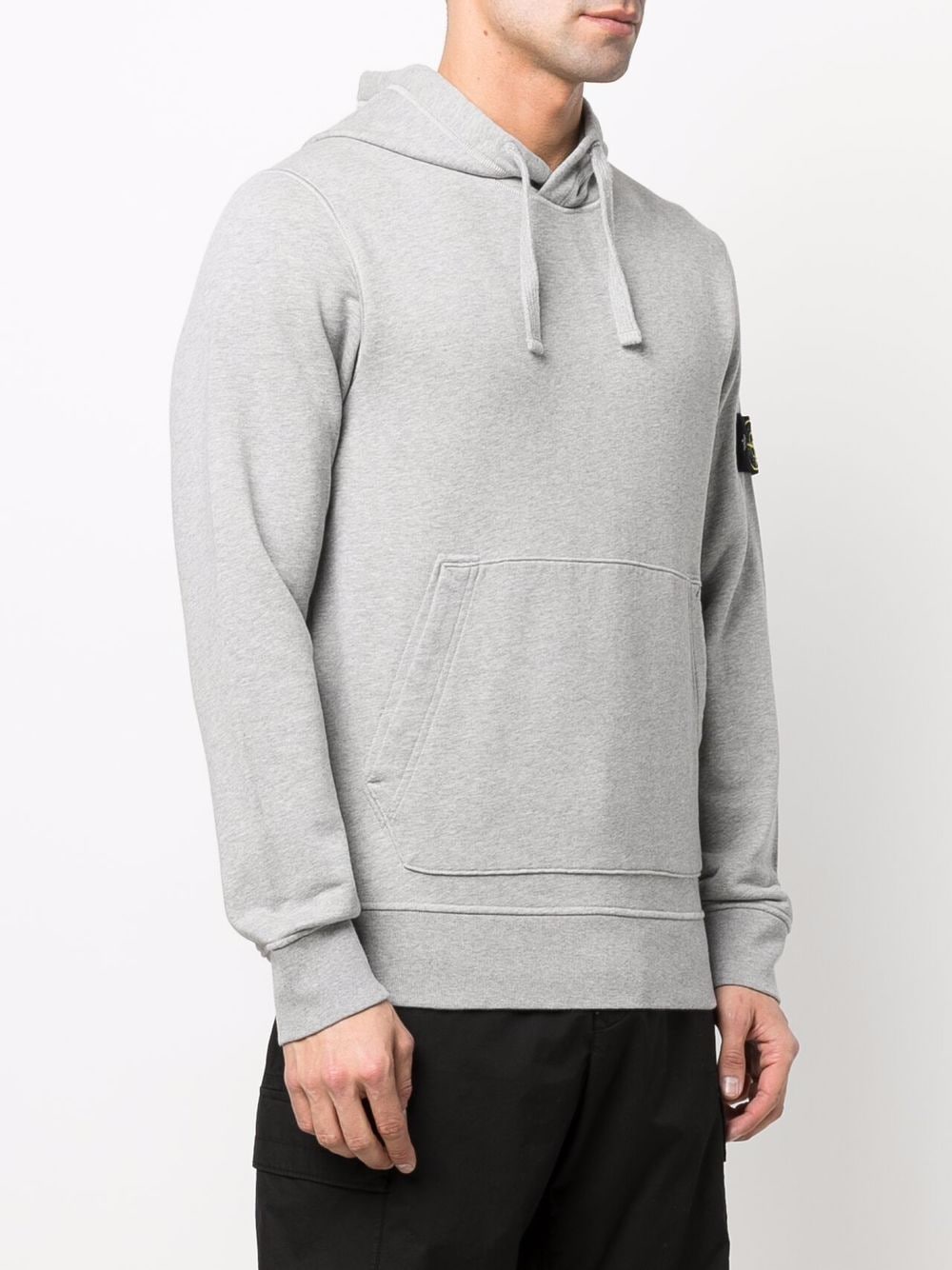 Stone Island Compass-badge Logo Hoodie in Grey