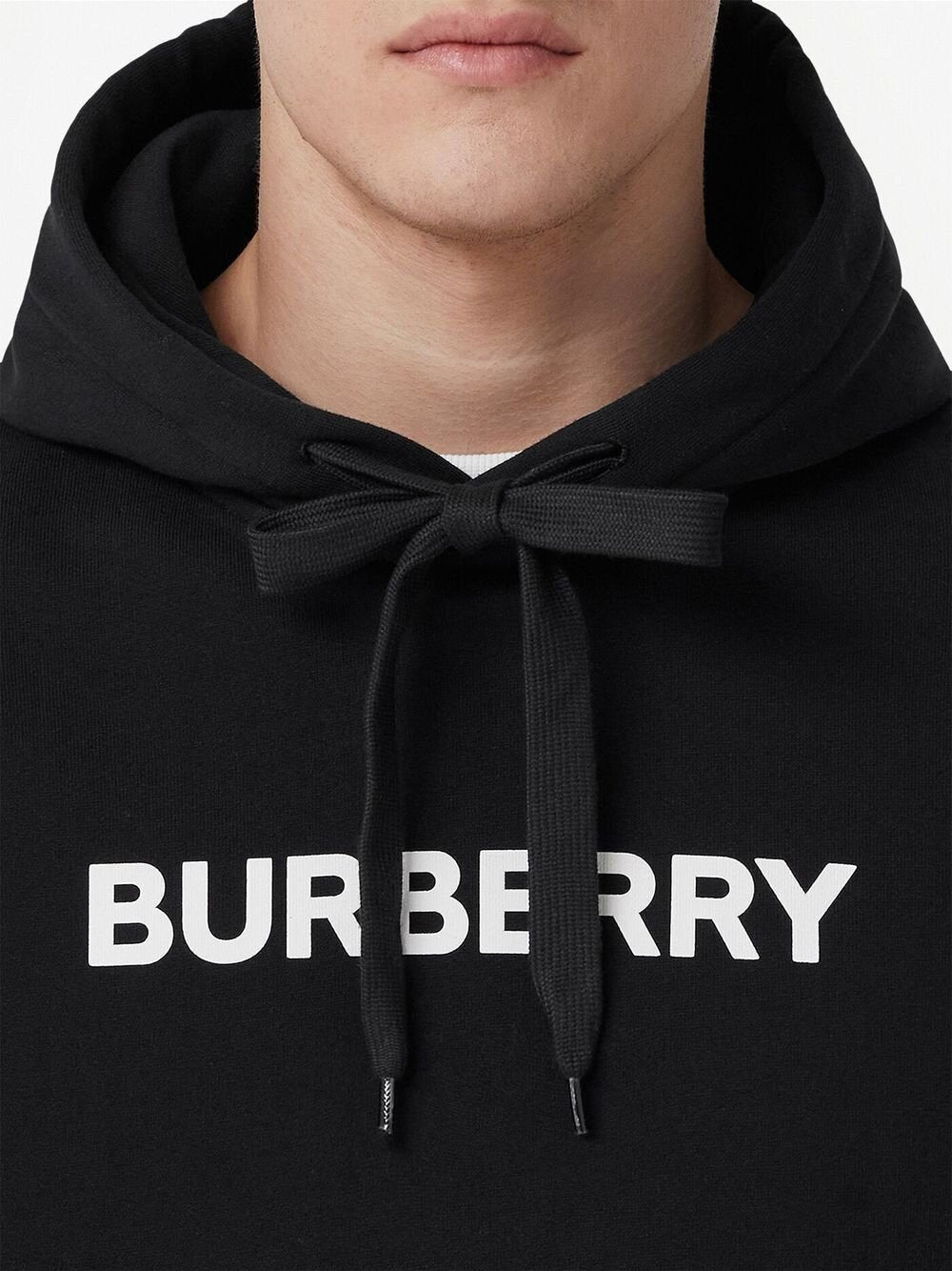 Burberry Ansdel Logo print Hoodie in Black