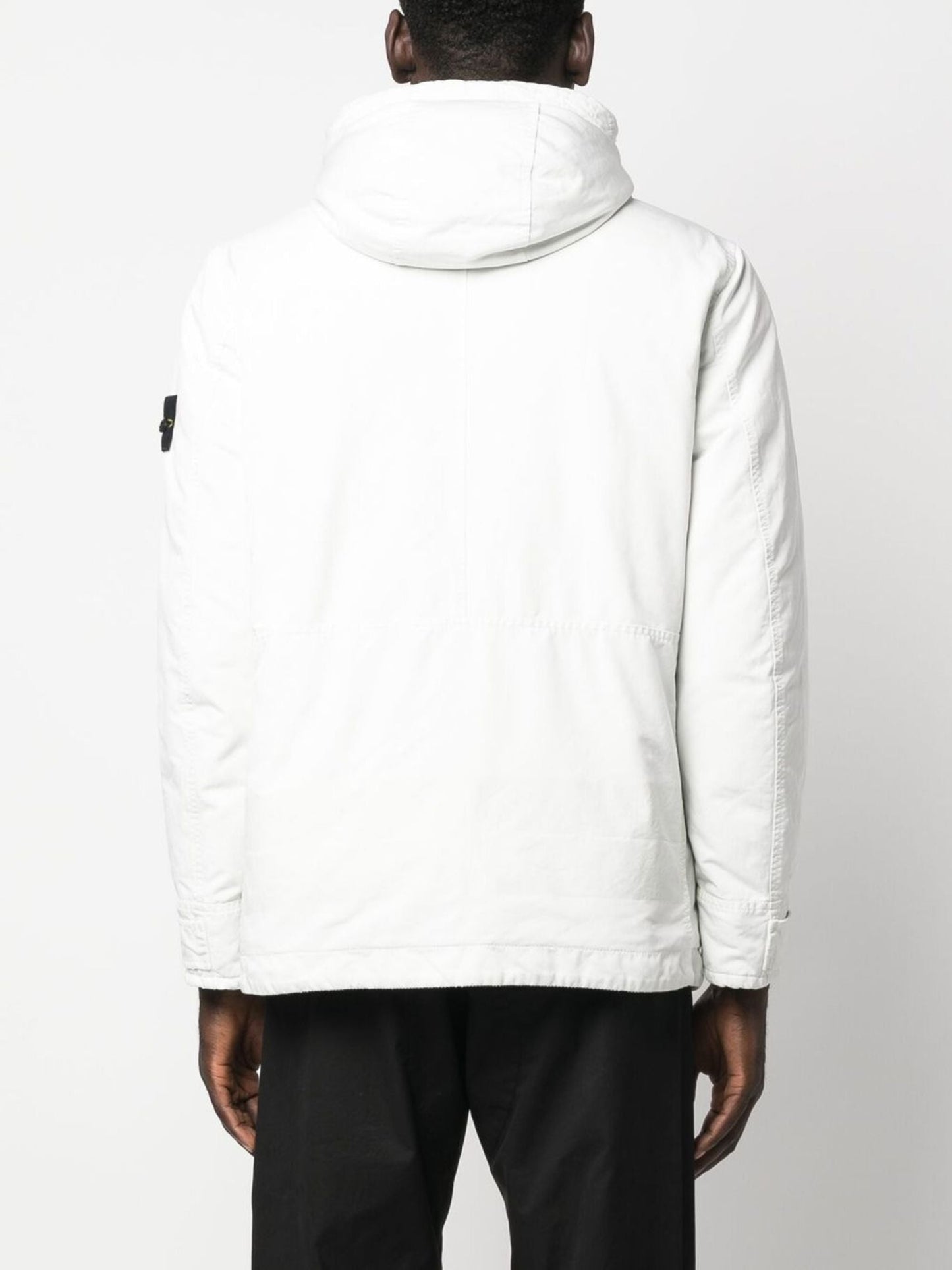 Stone Island David-PC Hooded Parka Coat in White