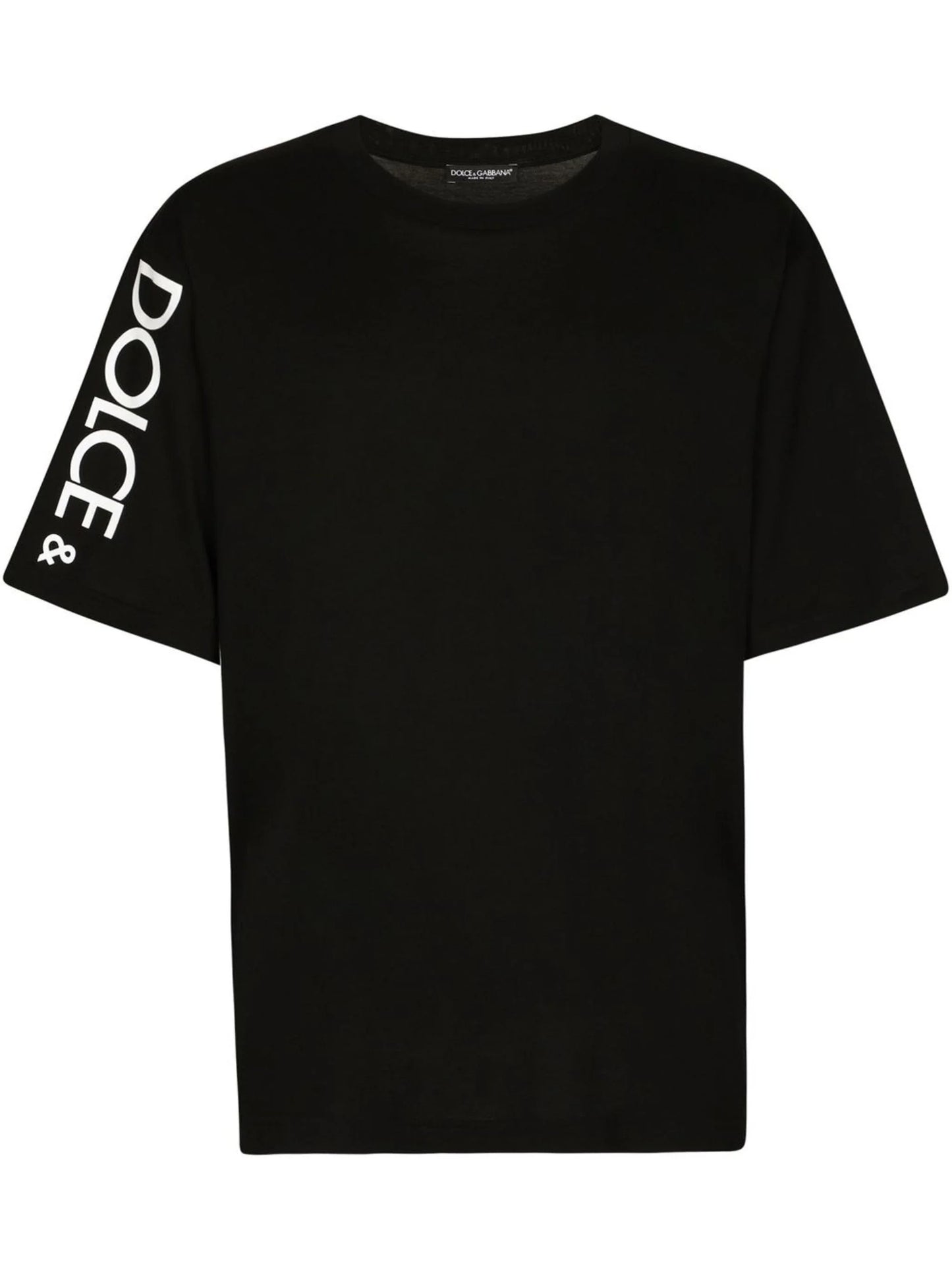 Dolce & Gabbana Side Printed Logo T-Shirt in Black