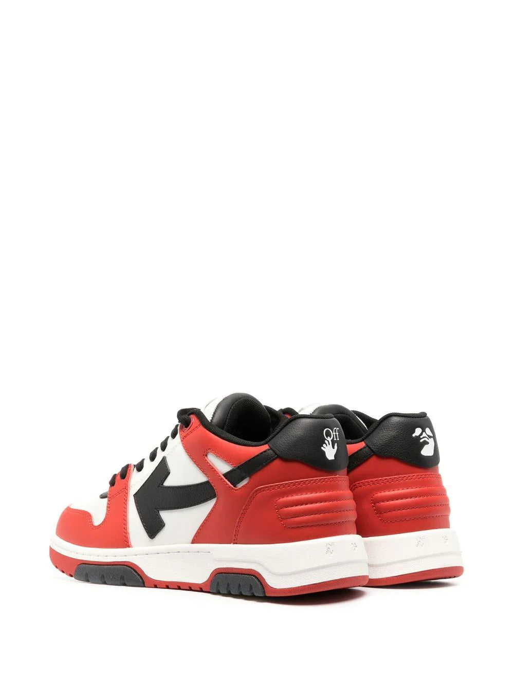 Off-White Out of Office Low top Leather Trainers in Red/Black