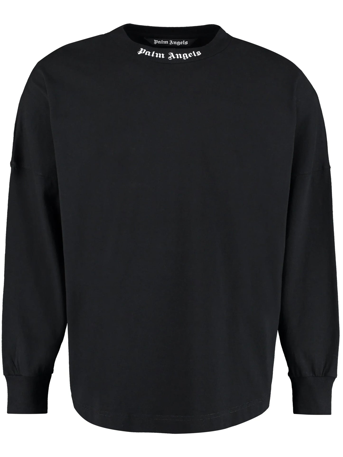 Palm Angels Classic Logo Print Long Sleeved T-Shirt in Black