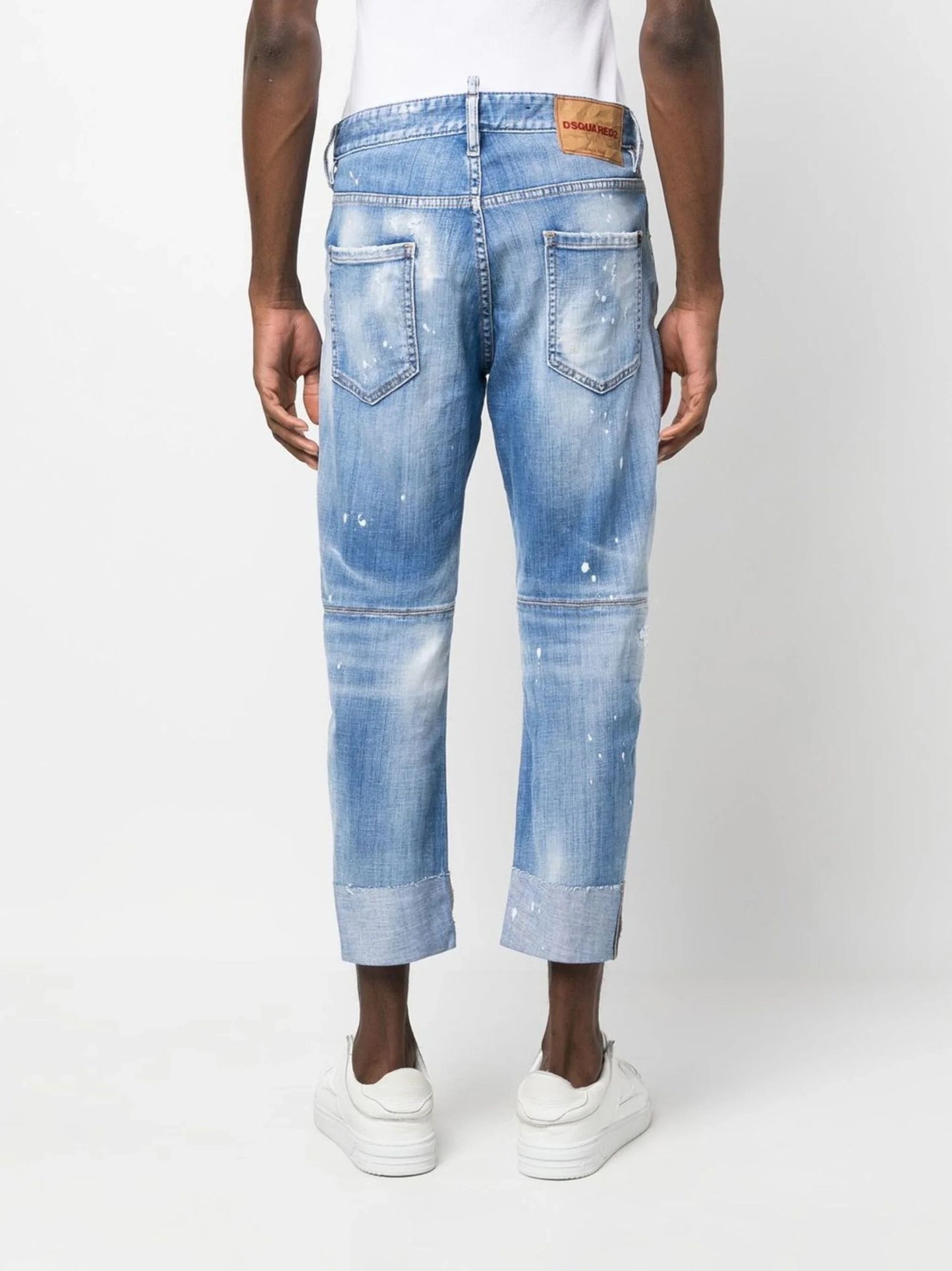 Dsquared2 Distressed Ripped Jeans in Light blue