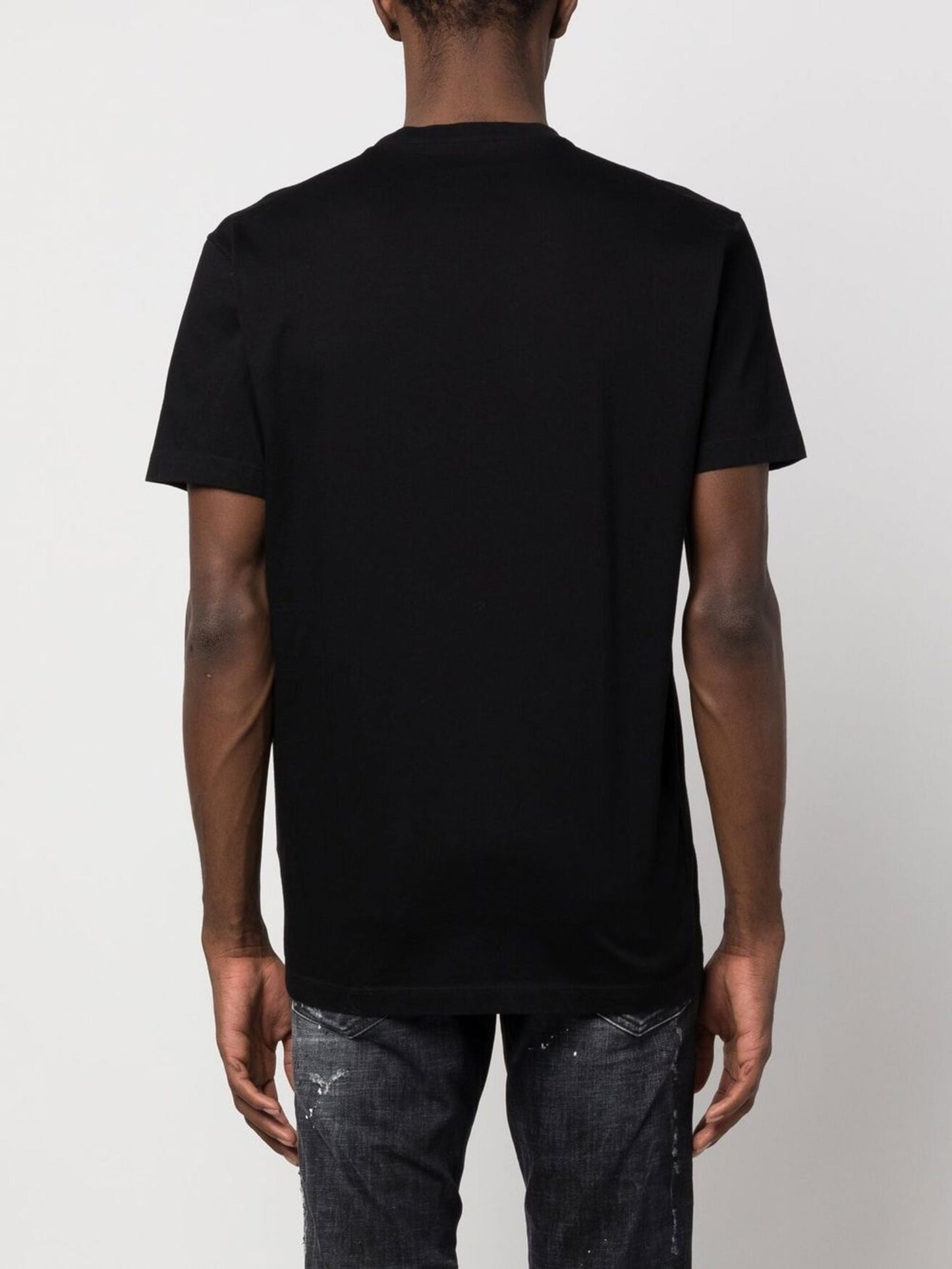 Dsquared2 Bold Maple Leaf Logo Printed T-Shirt in Black