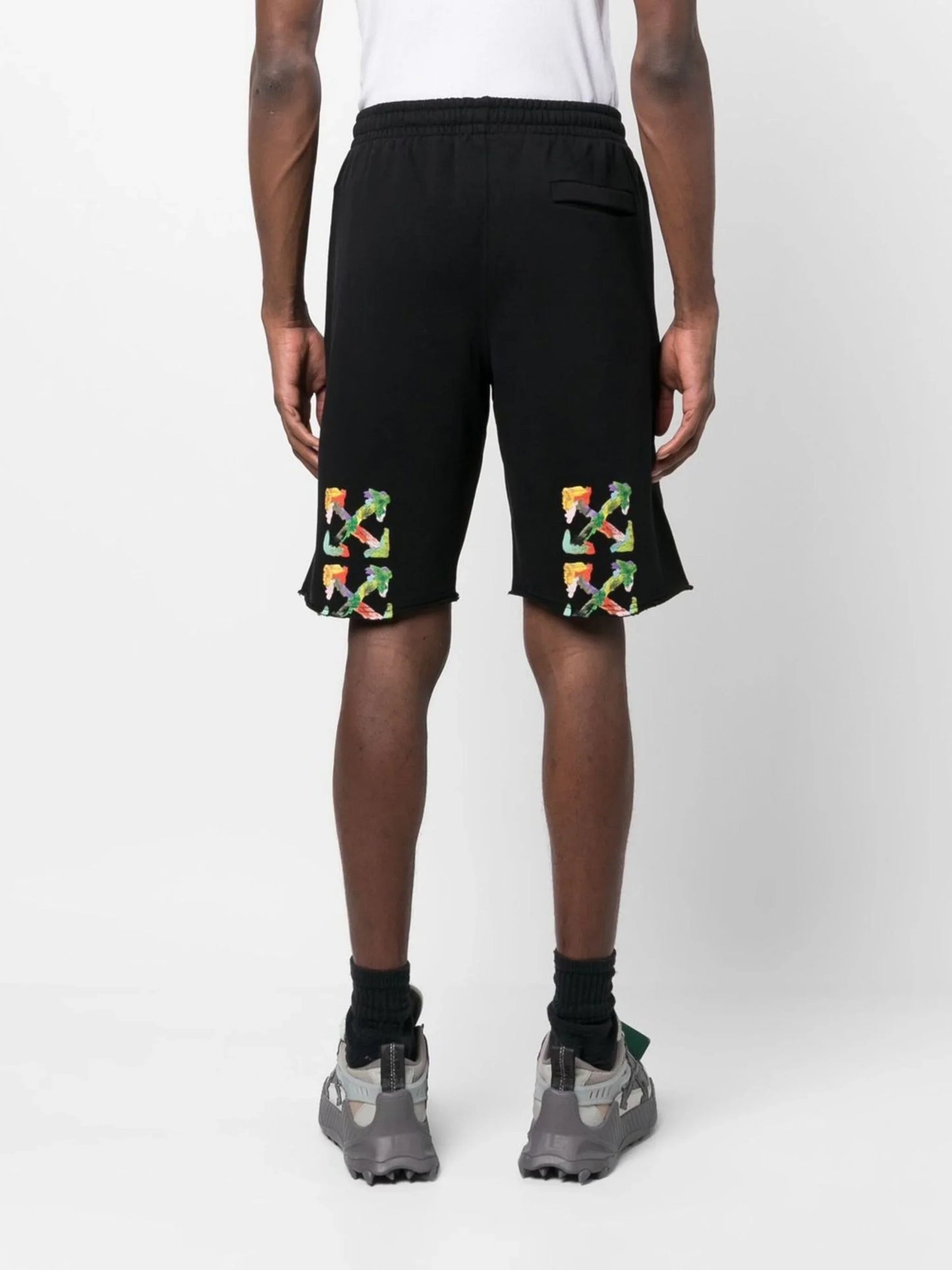 Off-White Brush Arrows logo Printed Shorts in Black