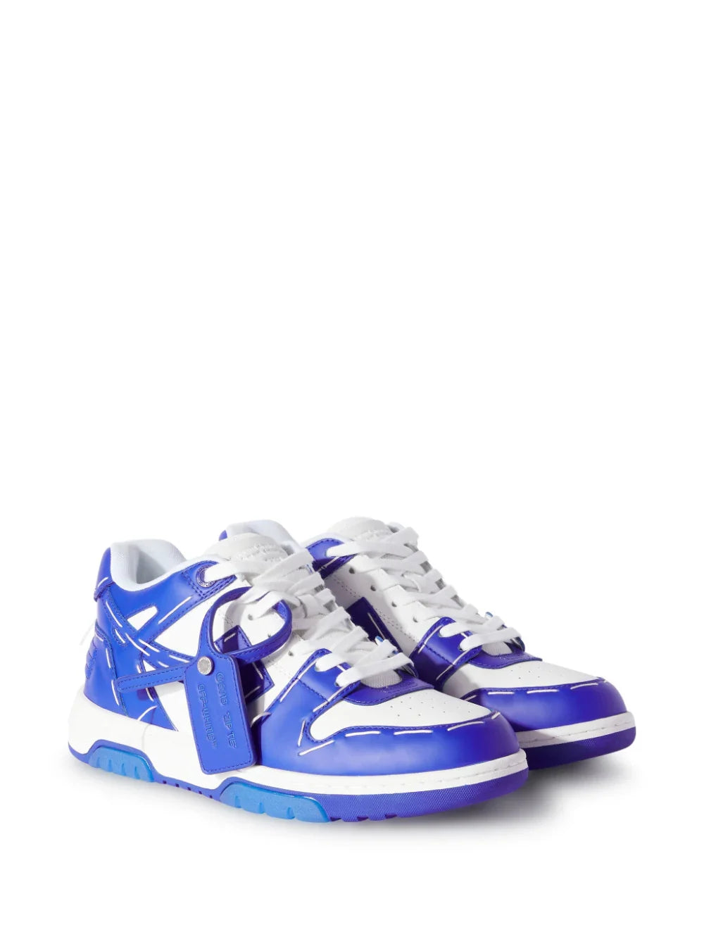 Off-White Out of Office Sartorial Stitched Leather Trainers in Blue