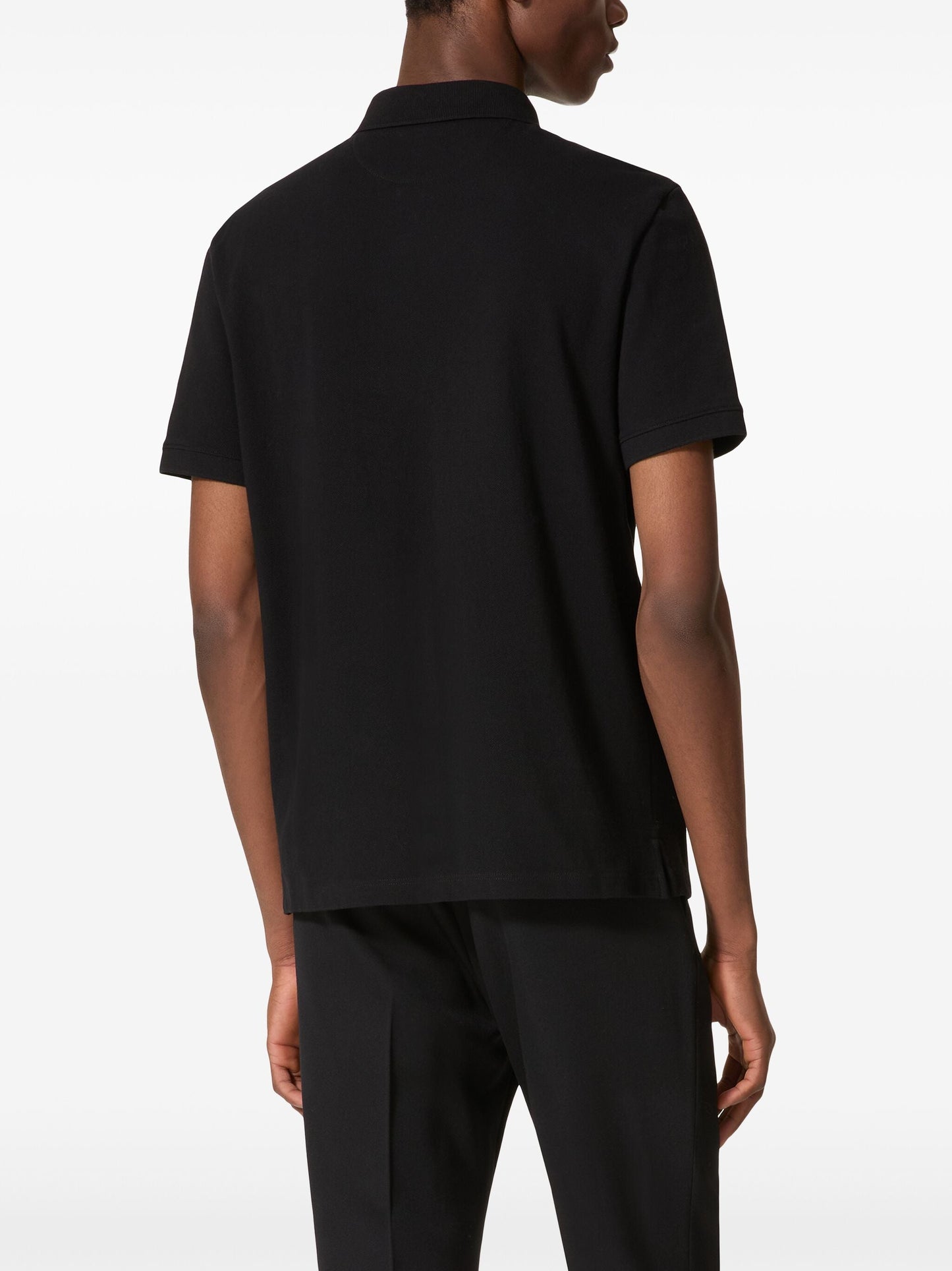 Valentino VLOGO Signature Patch Polo in Black