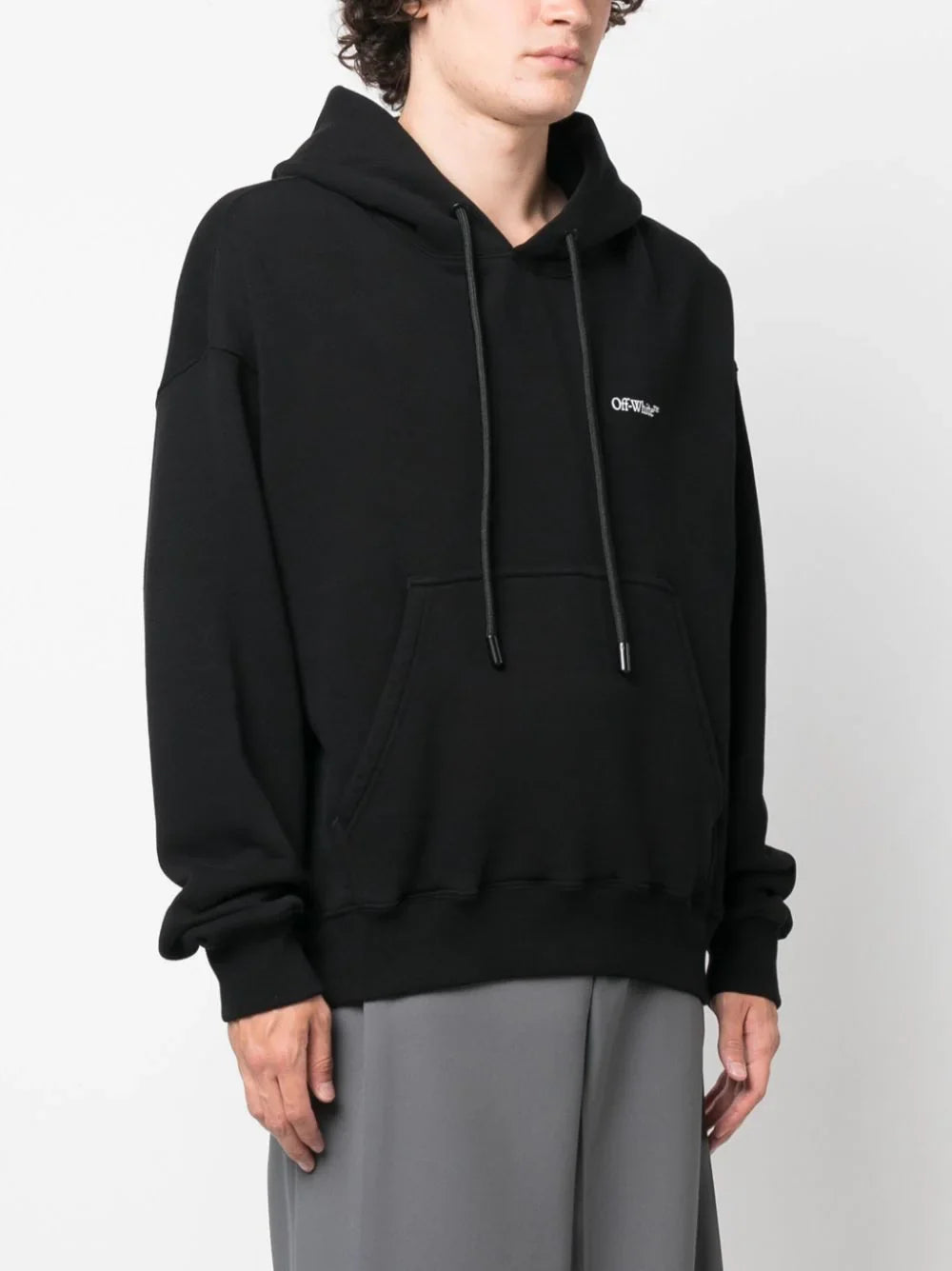 Off-White Scratch Arrow Skate Hoodie in Black