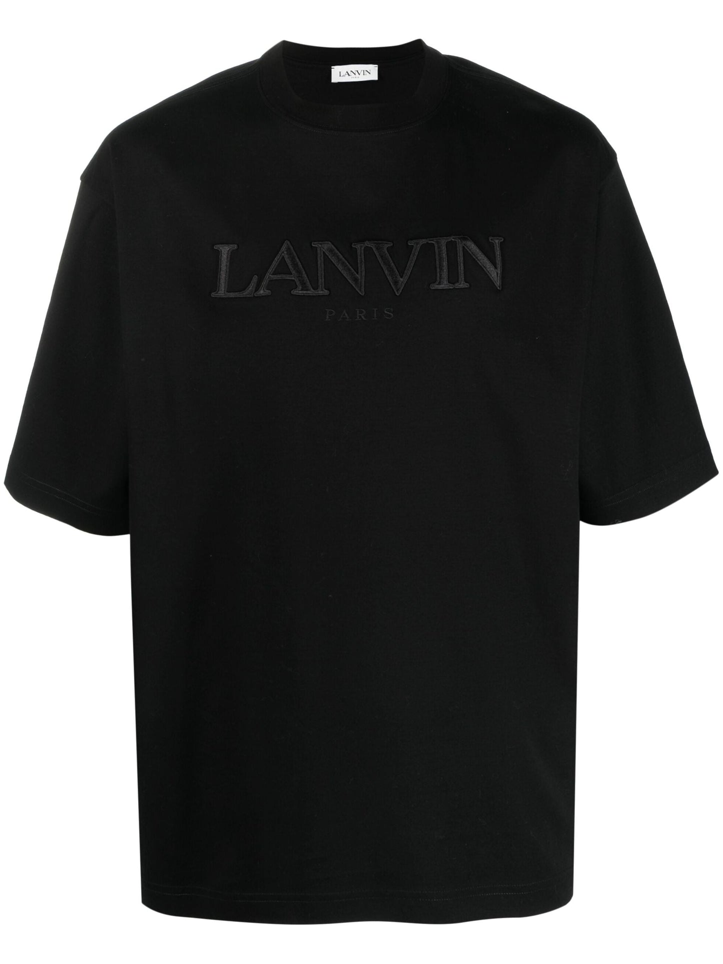 Lanvin Embroidered Logo T-Shirt in Black