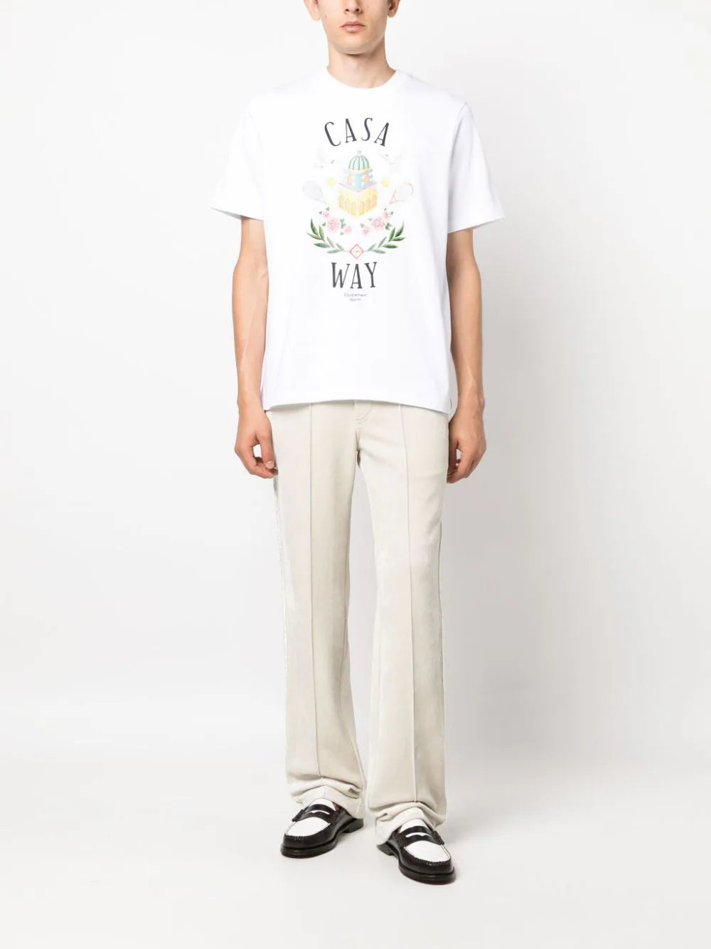 Casablanca Casa Way Organic Cotton T-Shirt in White