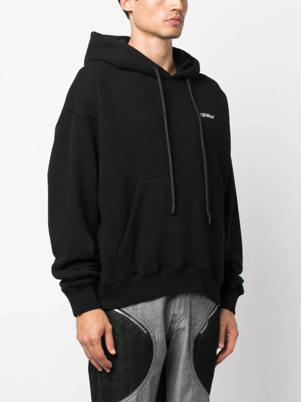 Off-White Lunar Arrow Skate Hoodie in Black