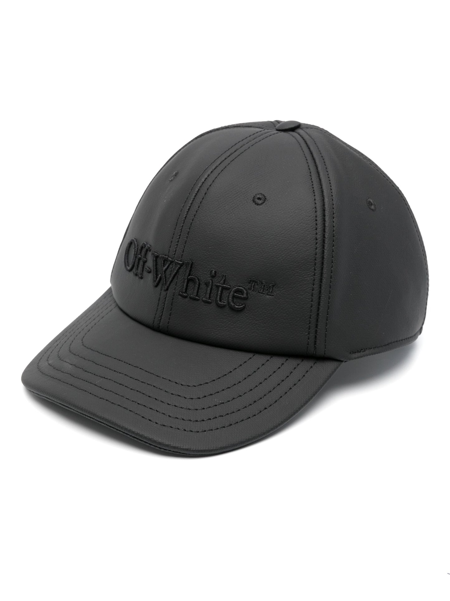 Off-White Bookish Canvas Baseball Cap in Black