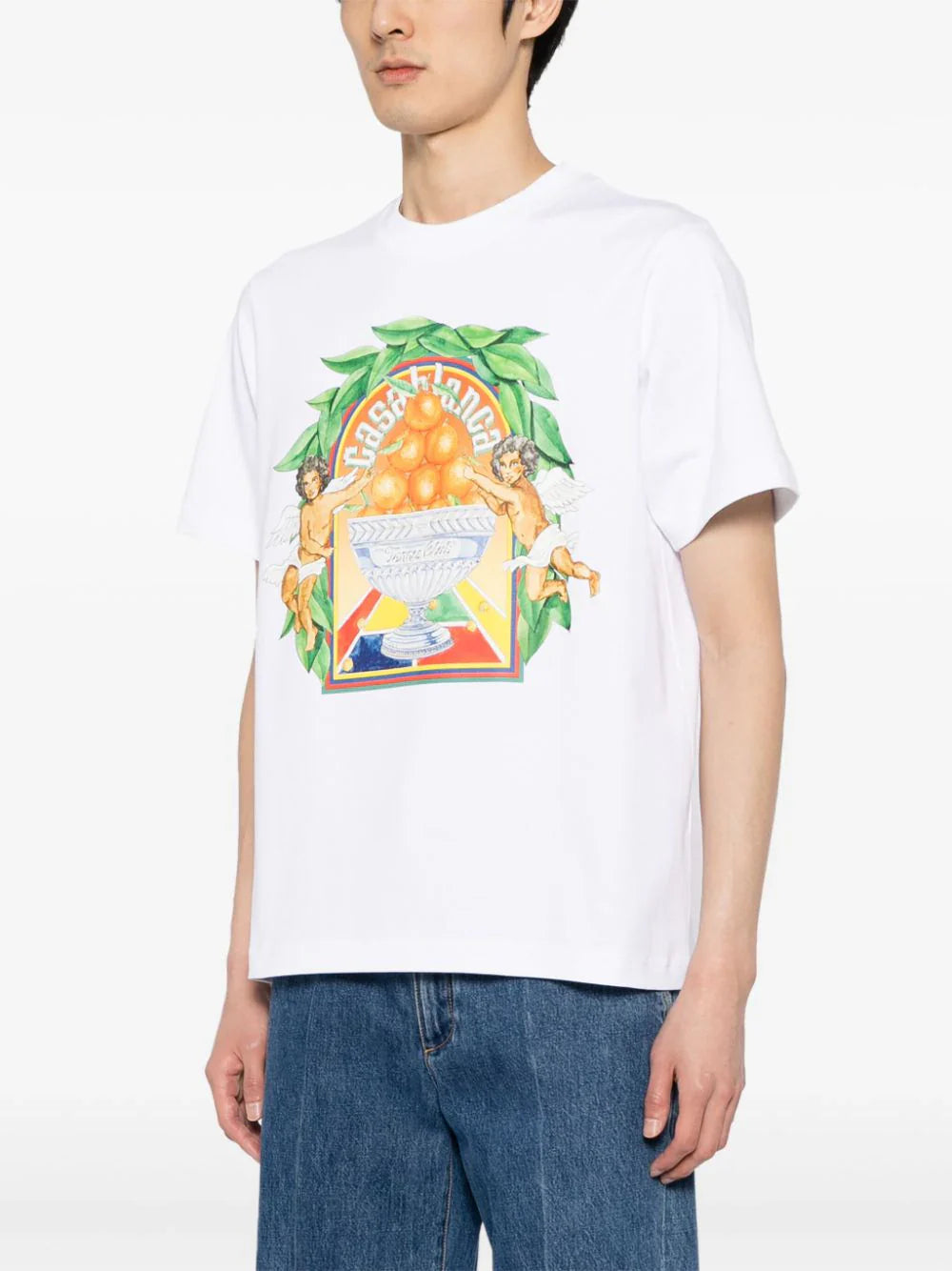 Casablanca Triomphe D'Orange Printed T-Shirt in White