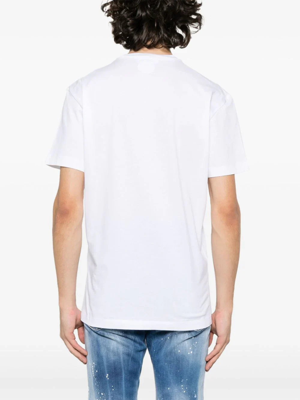 Dsquared2 Icon Blur Cool Green logo Cotton T-Shirt in White