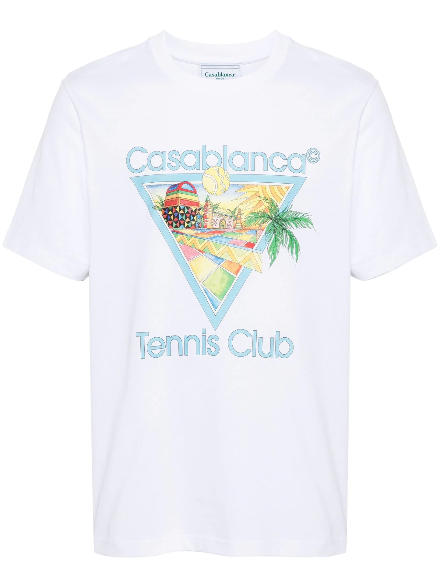 Casablanca Afro Cubism Tennis Club Printed T-Shirt in White