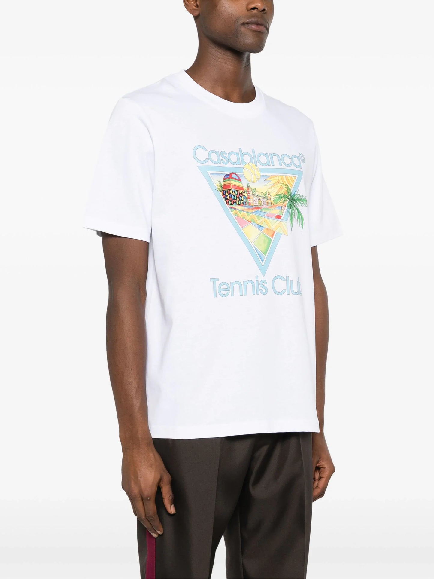 Casablanca Afro Cubism Tennis Club Printed T-Shirt in White