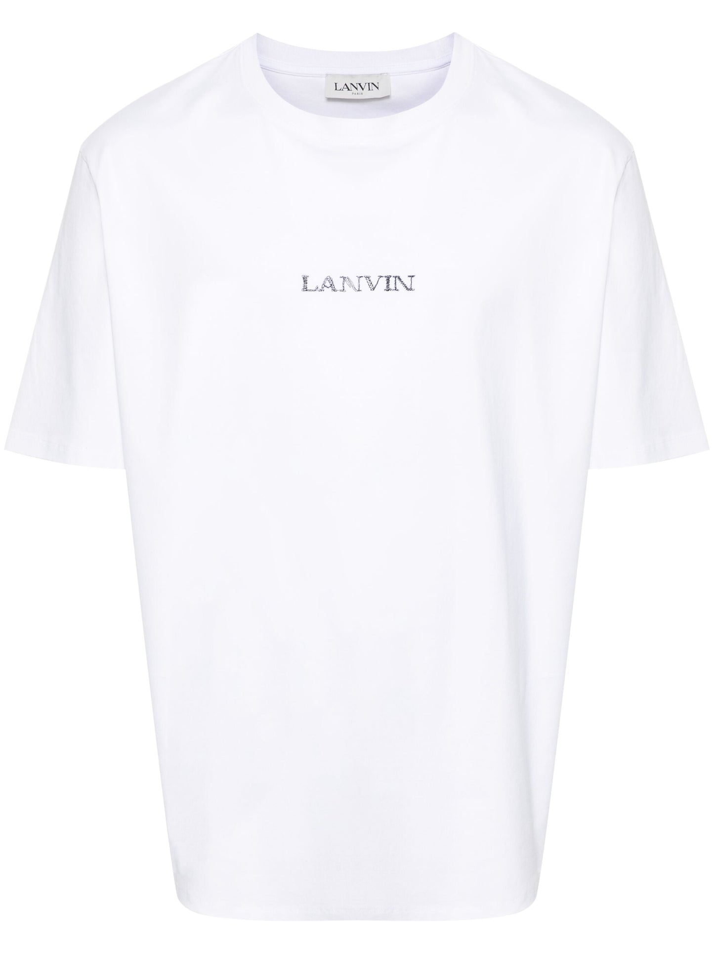 Lanvin Embroidered Small Logo T-Shirt in White