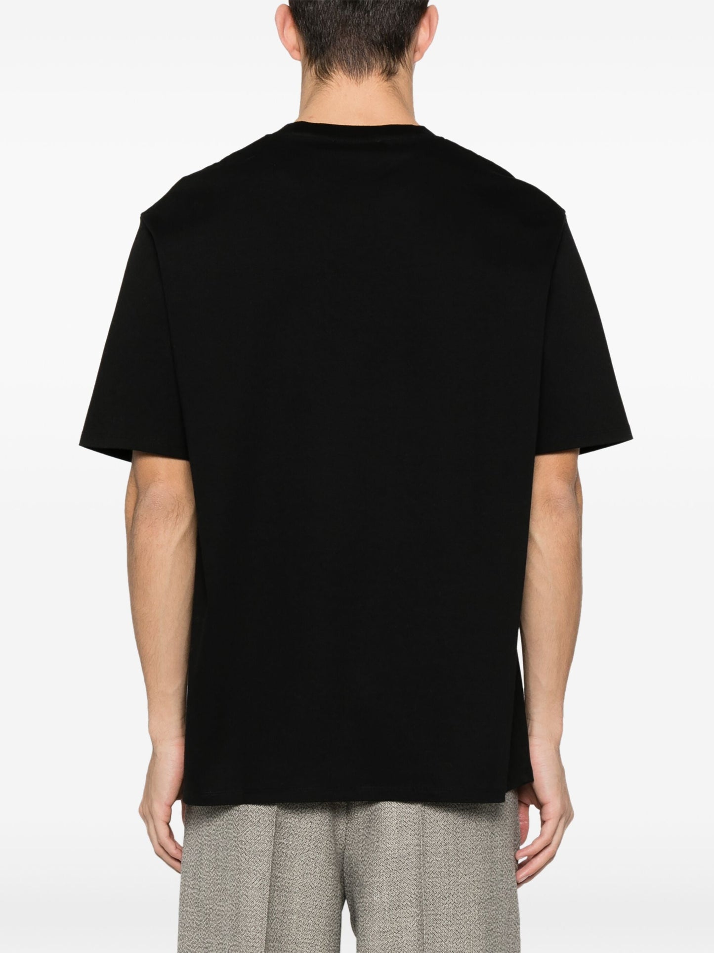 Lanvin Embroidered Small Logo T-Shirt in Black