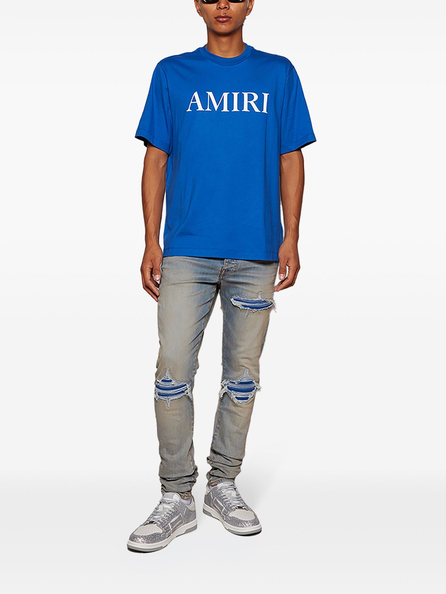 Amiri Core Logo Printed T-Shirt in Blue