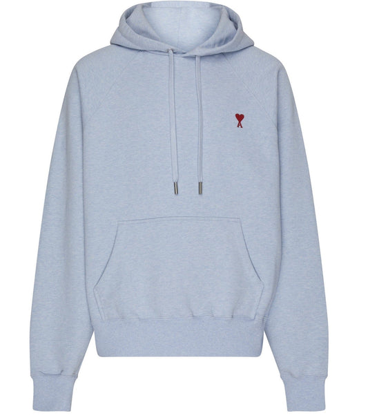 Ami Paris Ami de Coeur Heart Logo Hoodie in Light Blue