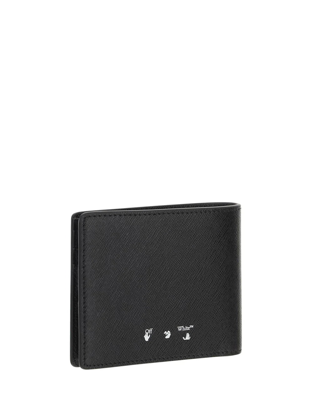 Off-White Binder Diagonal Stripe Printed Bifold Wallet in Black