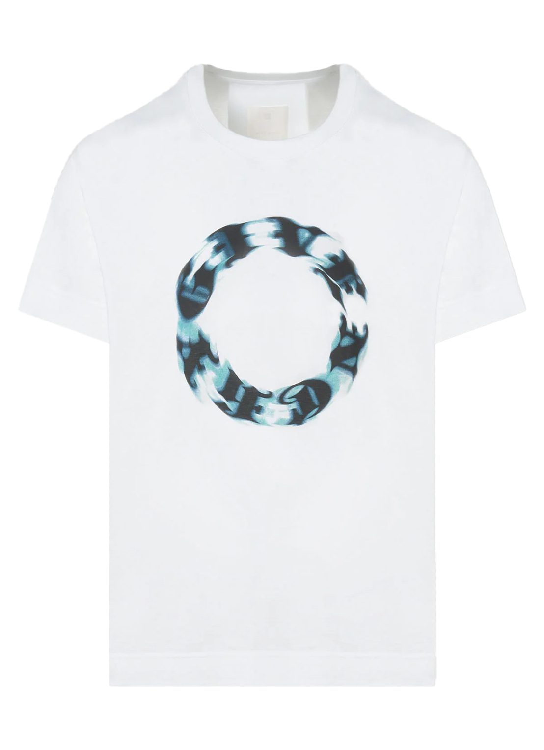 Givenchy Blue Circle Logo Oversized T-Shirt in White