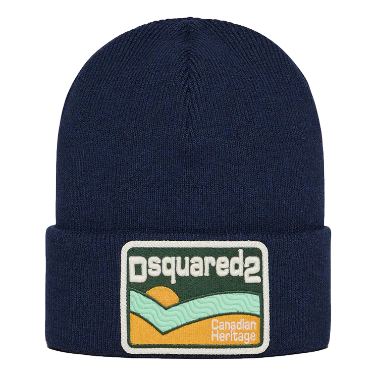 Dsquared2 Canadian Heritage Beanie in Navy Blue