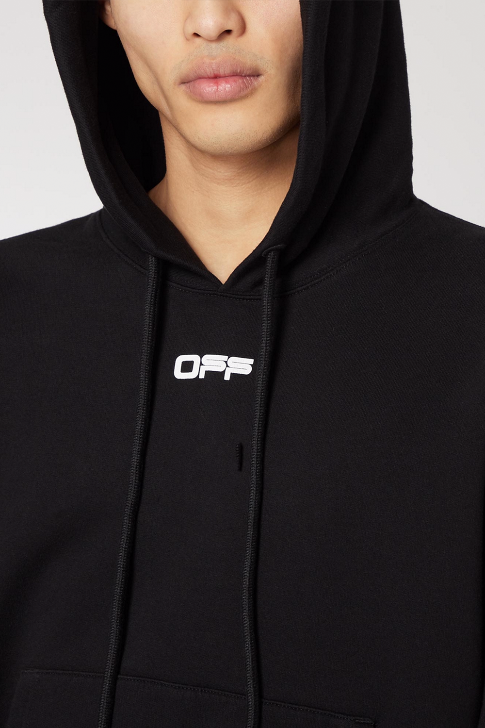 Off-White Airport Tape Logo Hoodie in Black