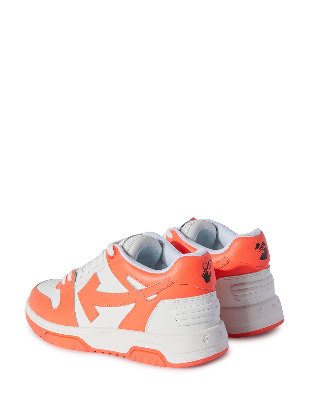 Off-White Out of Office Leather Trainers in Neon Orange