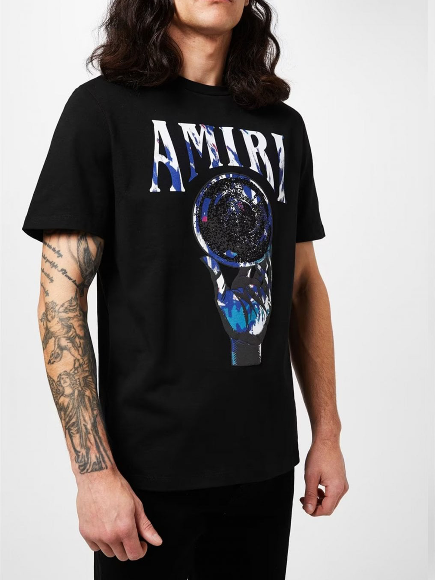 Amiri Crystal Ball Printed T-Shirt in Black