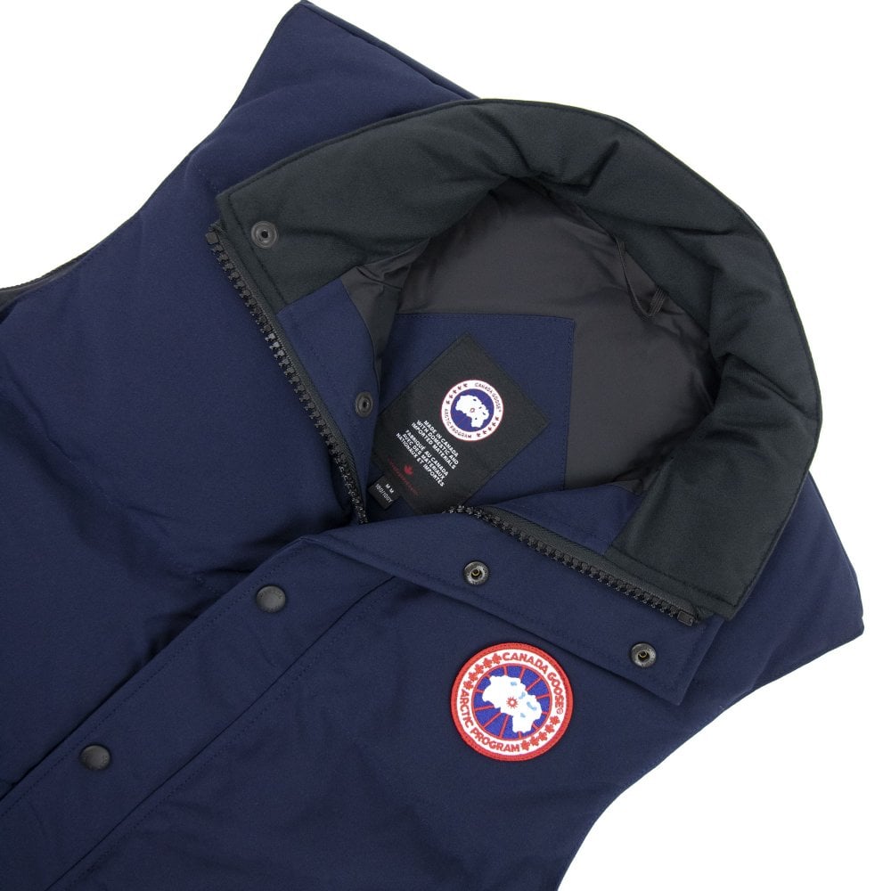 Canada Goose Garson Logo Patch Gilet in Navy Marine