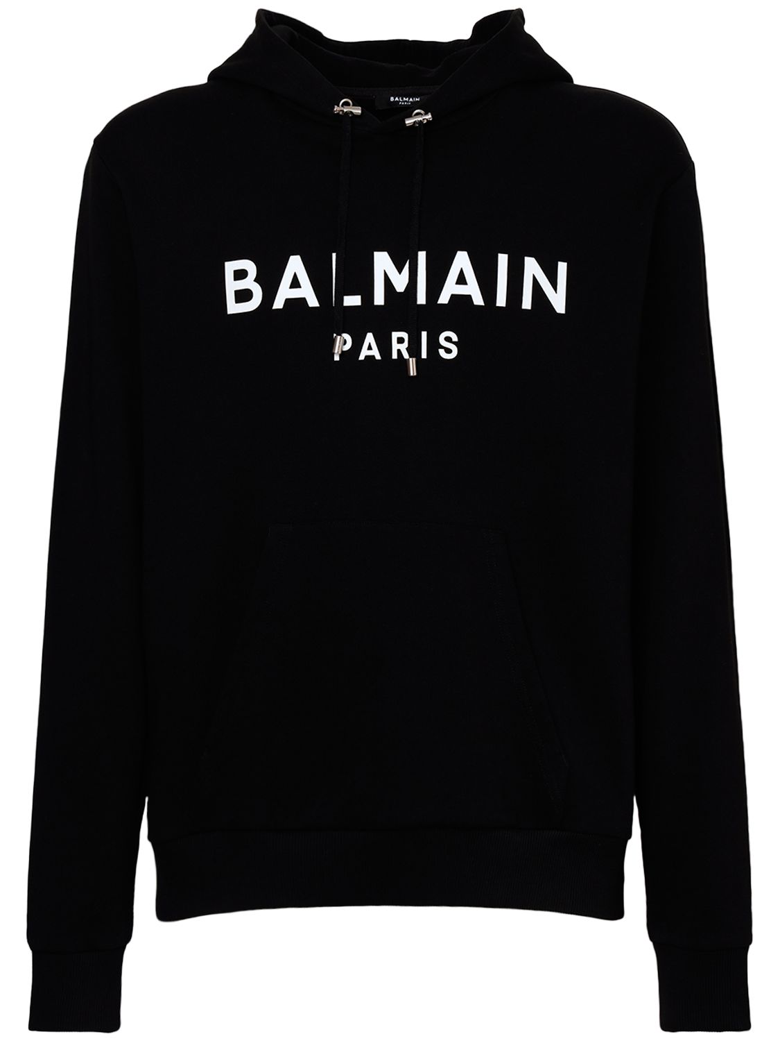 Balmain Paris Logo Printed Hoodie in Black