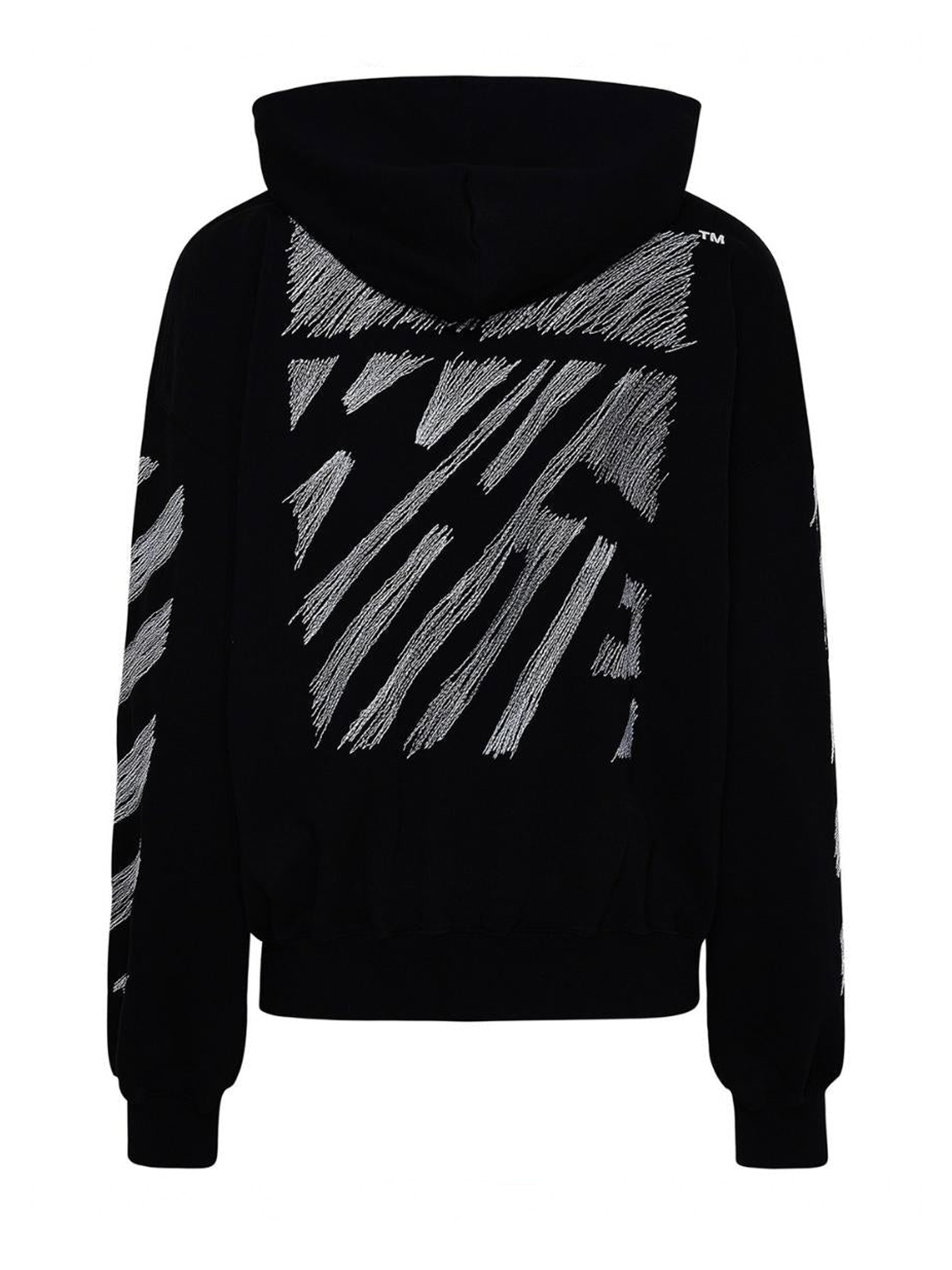 Off-White Scribble Diag Logo Boxy Fit Hoodie in Black