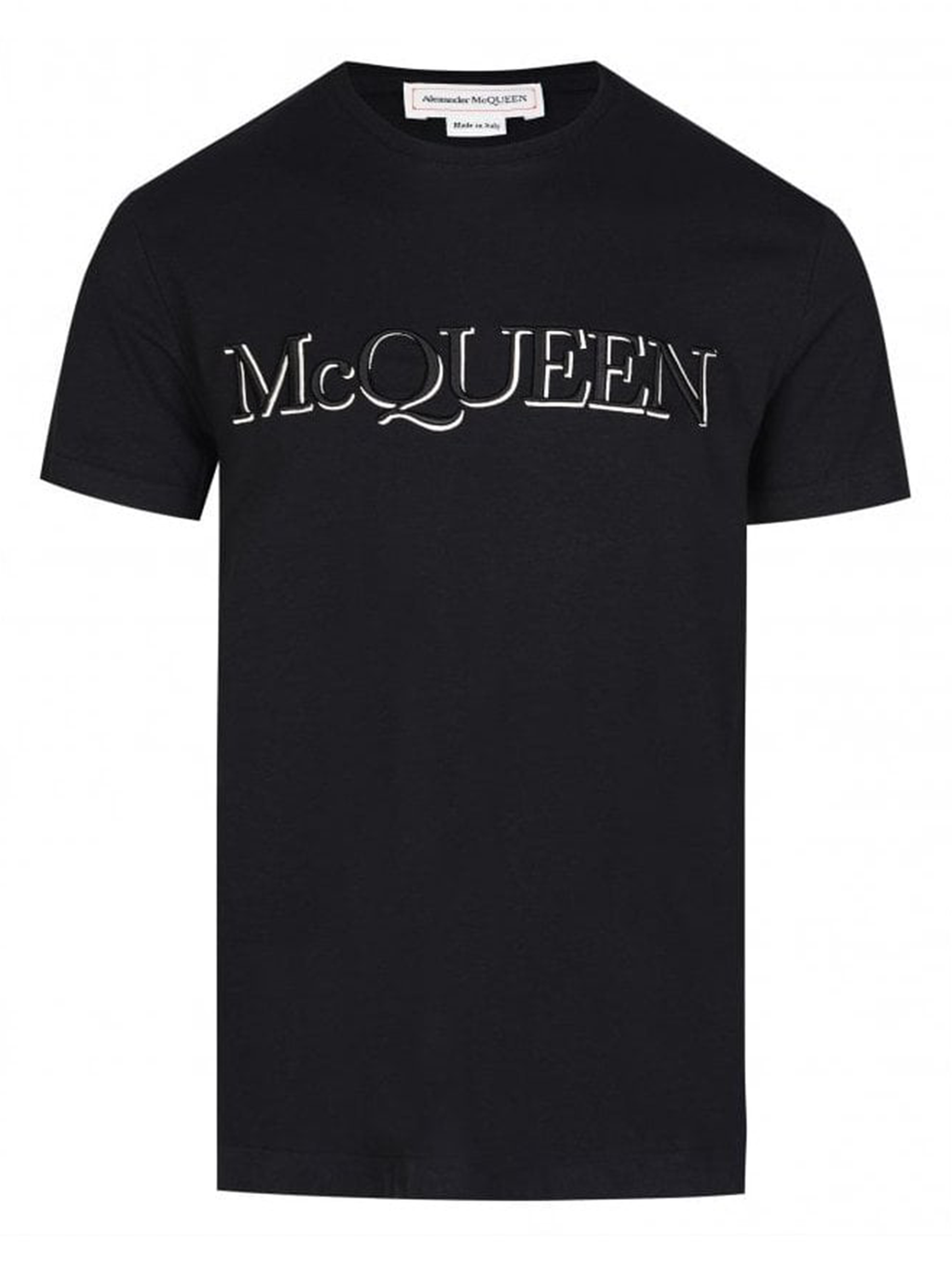 Alexander McQueen Embroidered Logo T-Shirt in Black