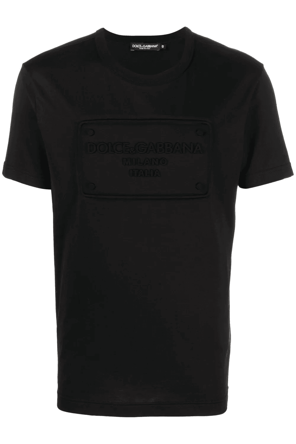 Dolce & Gabbana Embossed Plaque Logo T-Shirt in Black