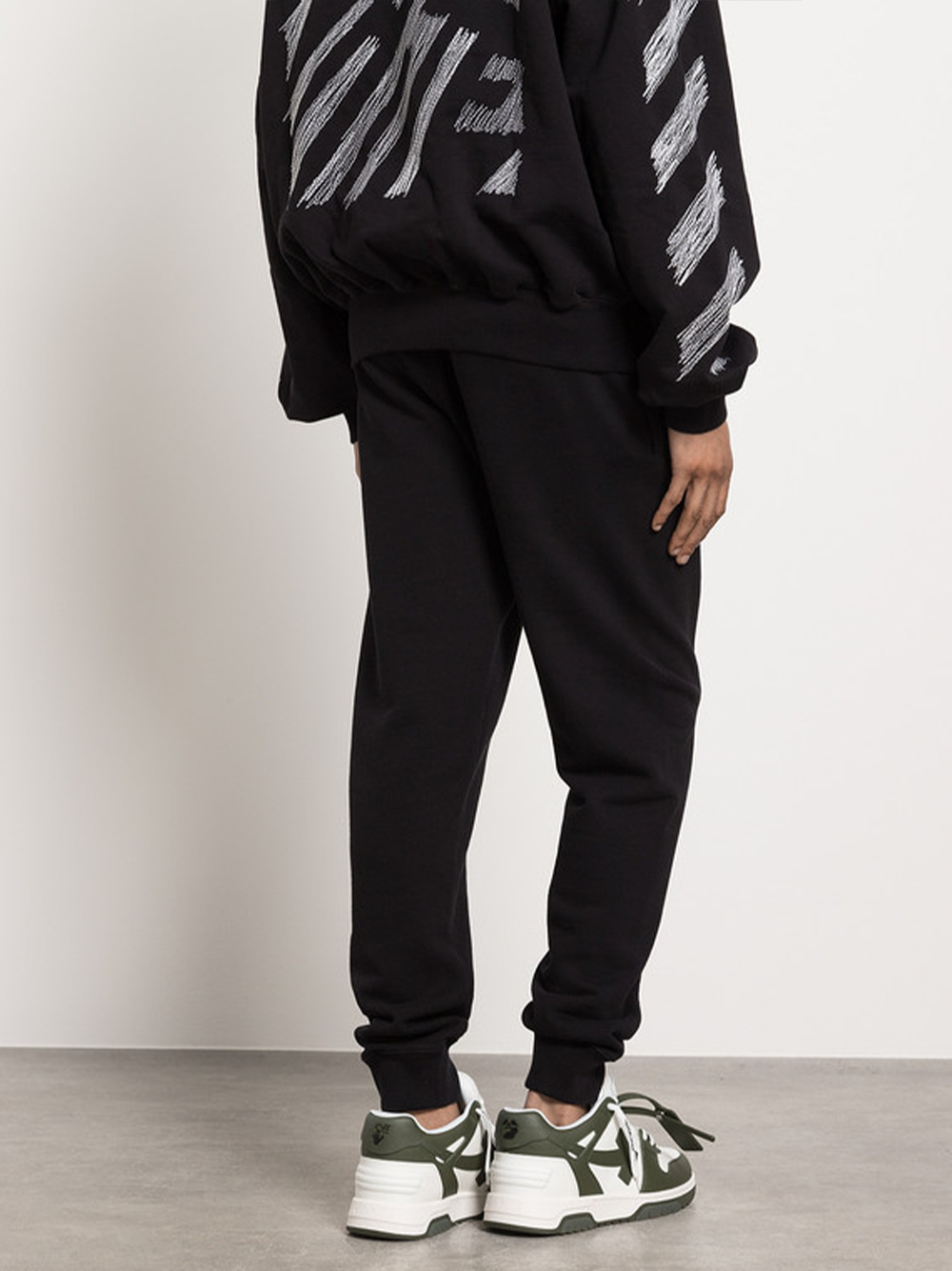 Off-White Chunky Logo Cuffed Joggers in Black