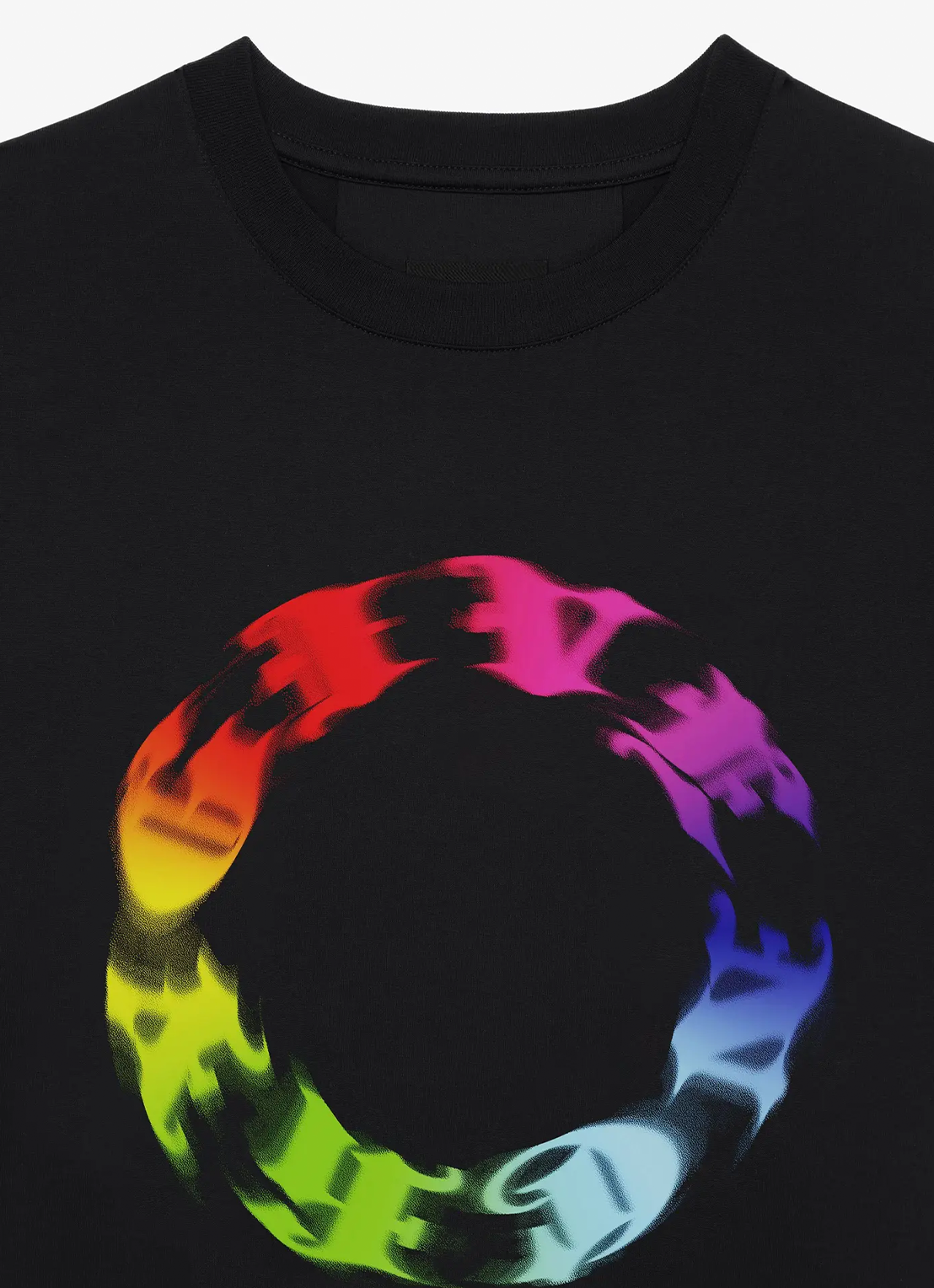 Givenchy Rainbow Circle Logo Oversized T-Shirt in Black