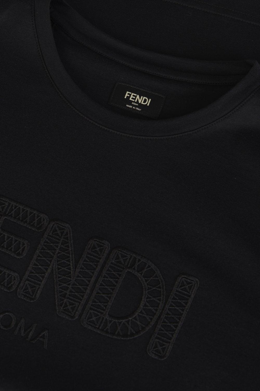 Fendi Zig-Zag Logo T-Shirt in Black